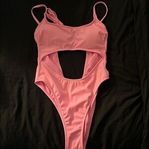 Wild Fable Pink Swimsuit with Cutout Design